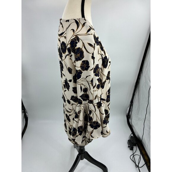 Lauren Conrad Womens Size M Floral Blouse Long Sleeve Tunic Top Shirt Flowy - Picture 3 of 6